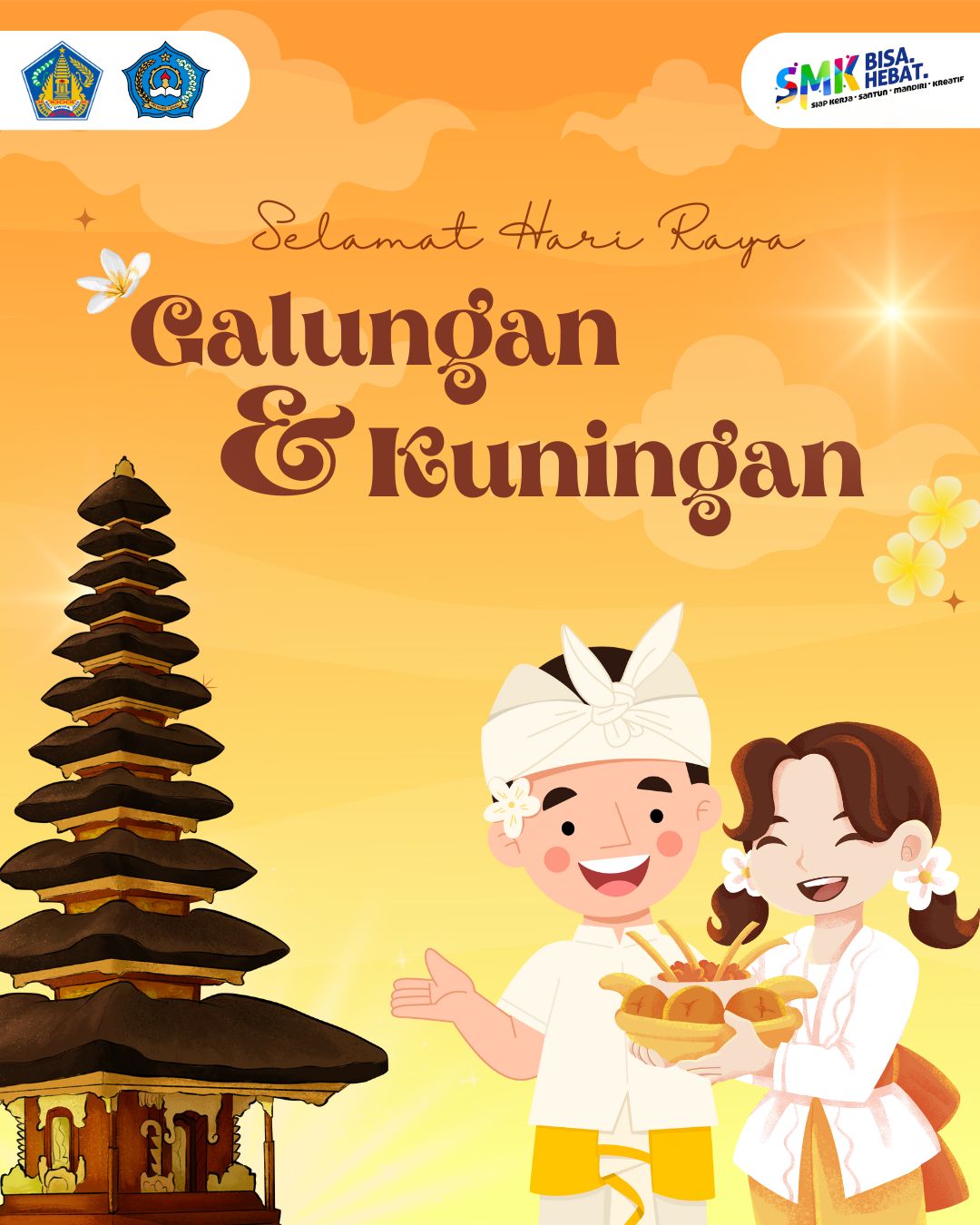 Keluarga Besar SMK Negeri 1 Bangli mengucapkan Selamat Hari Raya Galungan dan Kuningan.